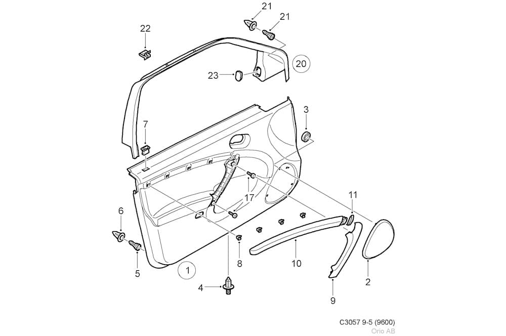 Interior door panel