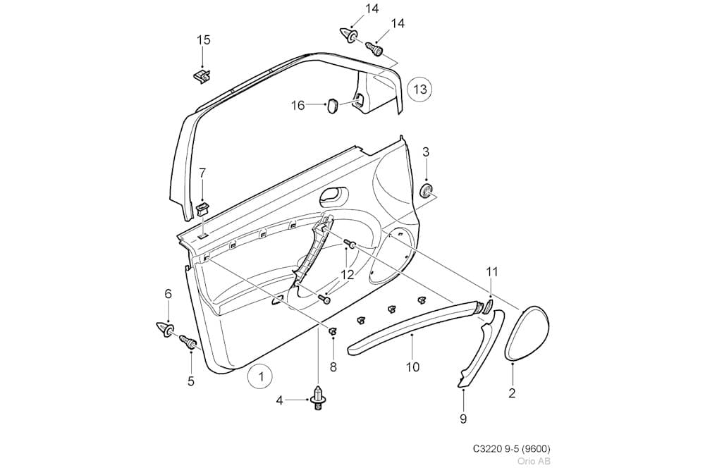 Interior door panel