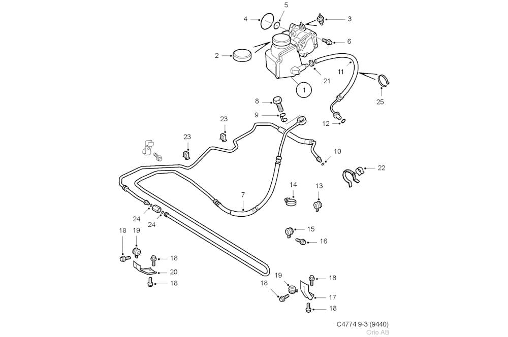 Hydraulic hose, steering system