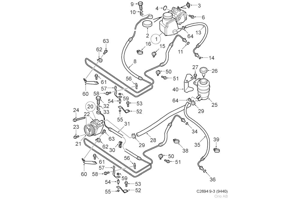 Hydraulic hose, steering system