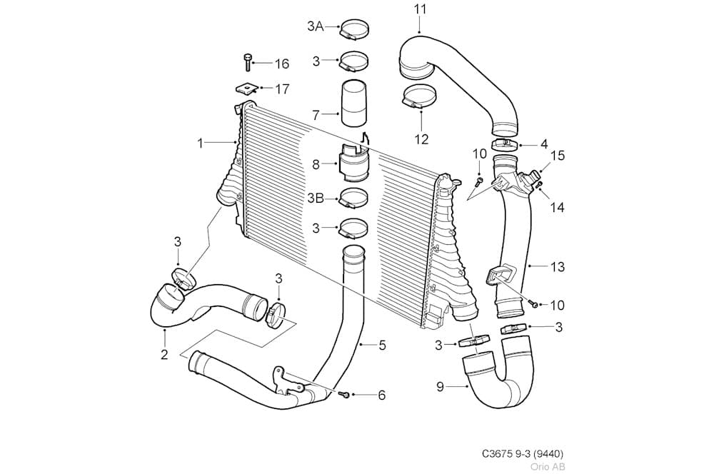 Charger air hose