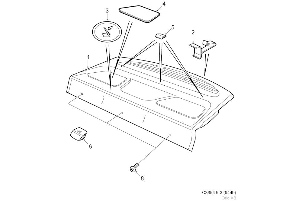 Rear shelf