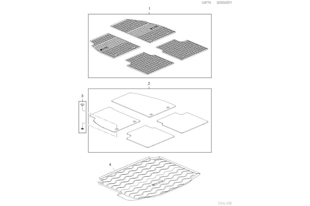 Floor mat set