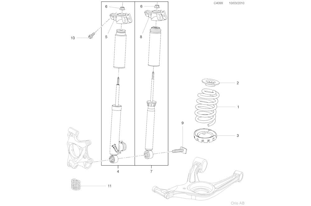 Top strut mounting