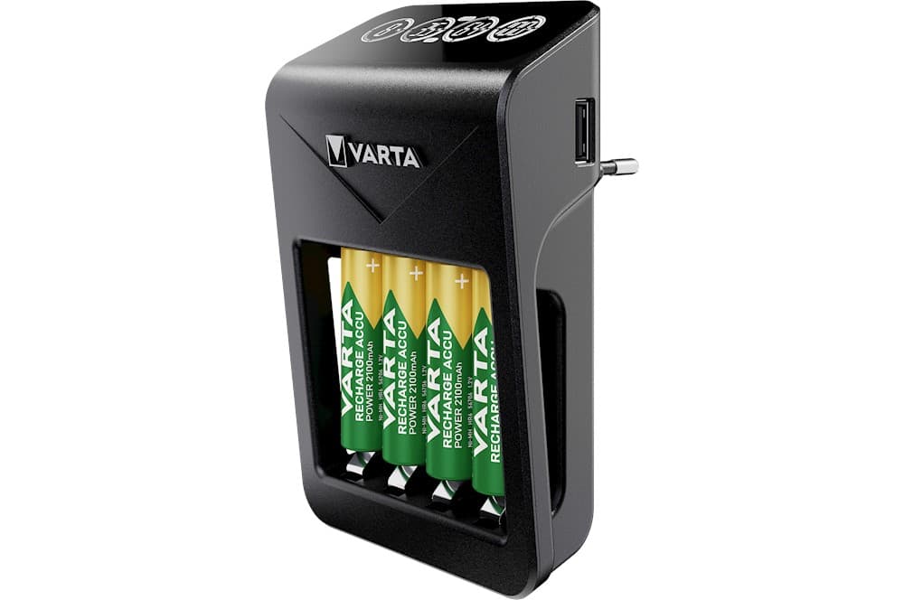 Varta Lcd Plug Charger+ 4X Aa 2100 Mah 56706-4