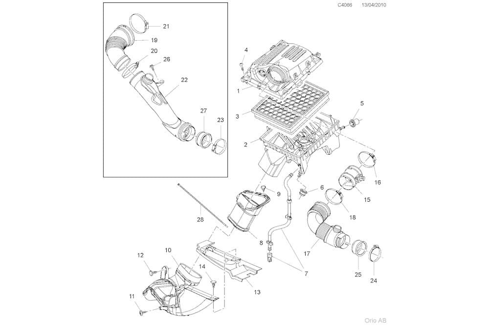 Fresh air conduit (passenger compartment air)