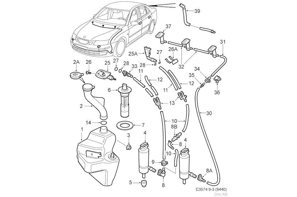 Washer fluid tank
