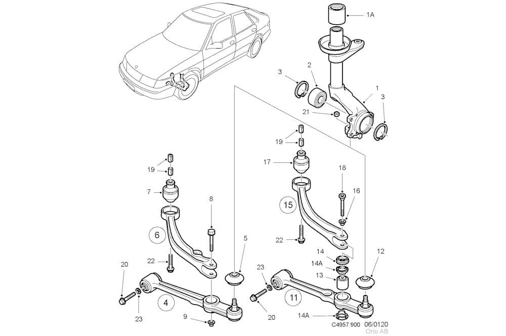 Steering knuckle housing