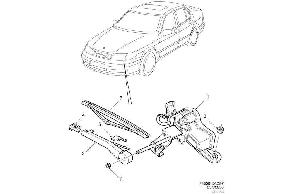 Electric Motor, headlight cleaning