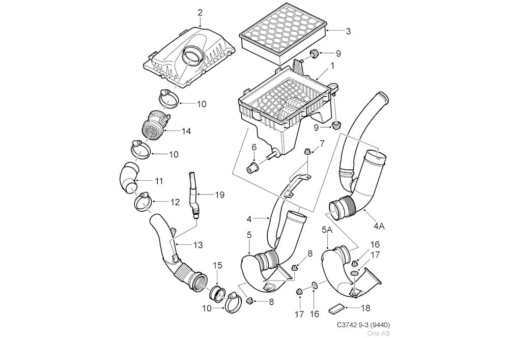 Fresh air conduit (passenger compartment air)