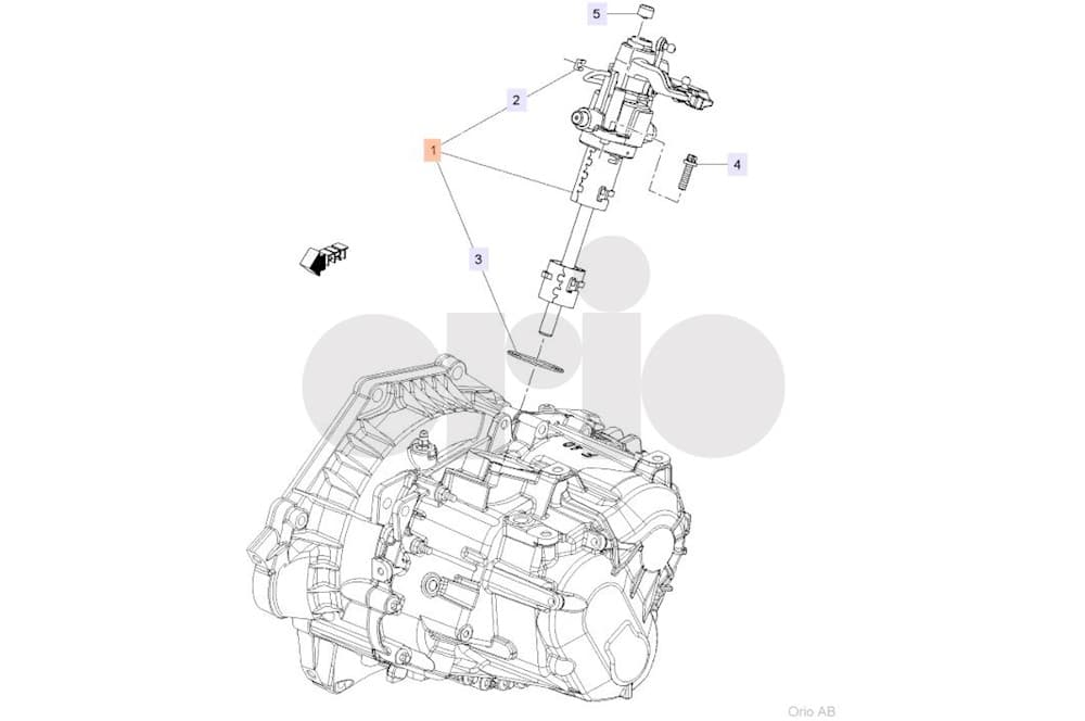 Selector lever module, transmission shift