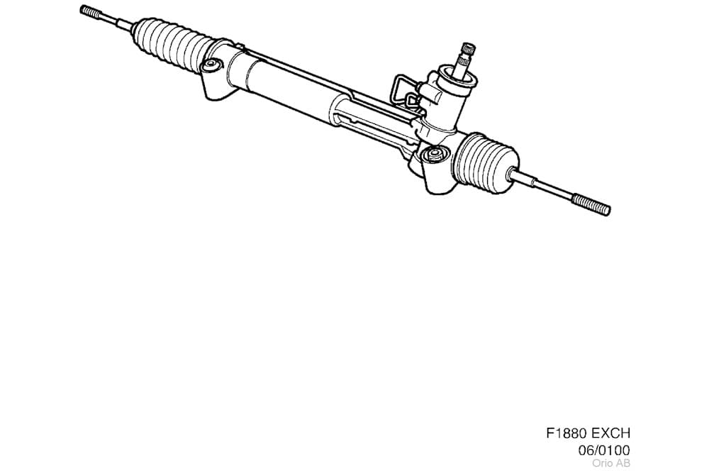Steering gear, exchange unit