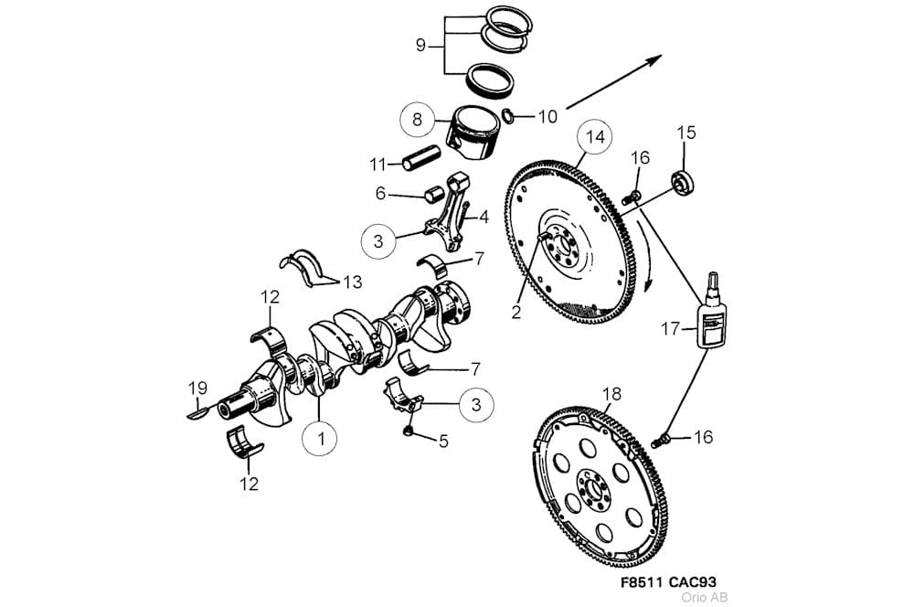 Piston ring set