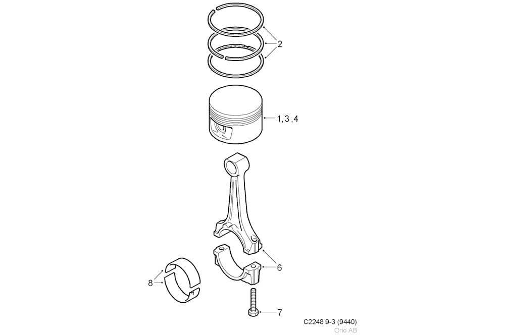 Piston ring set