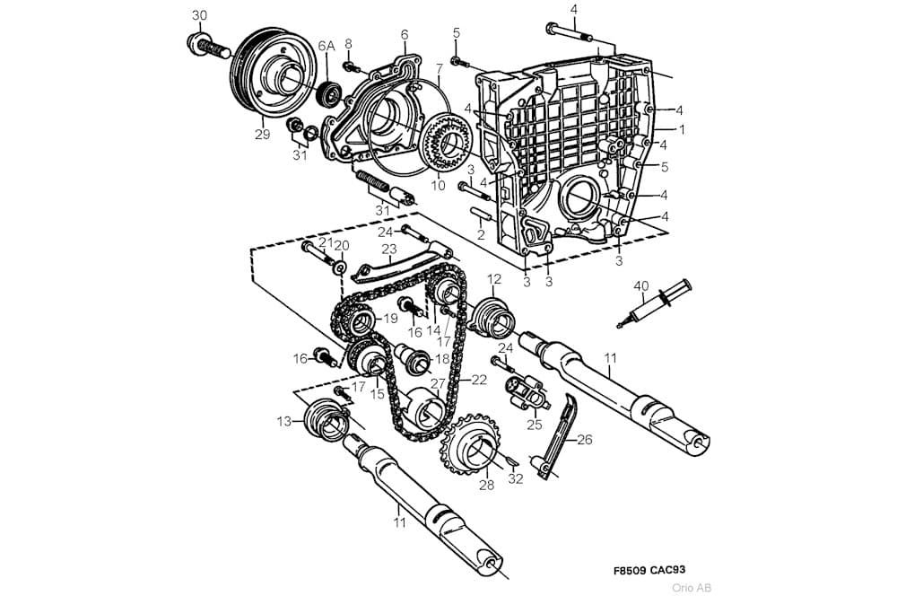 Timing chain gear