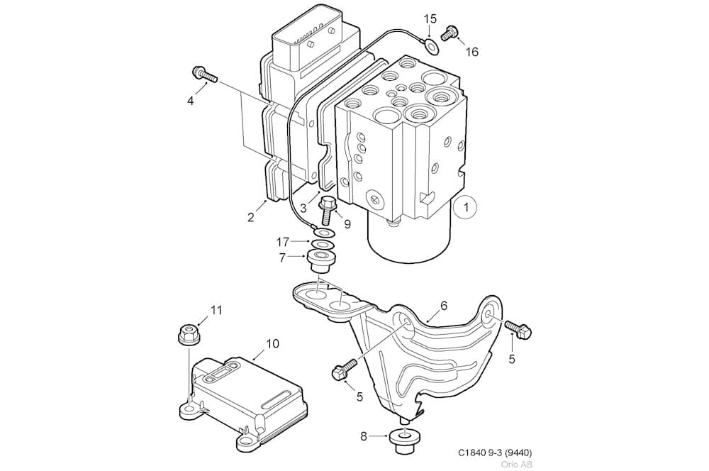Control unit, ABS